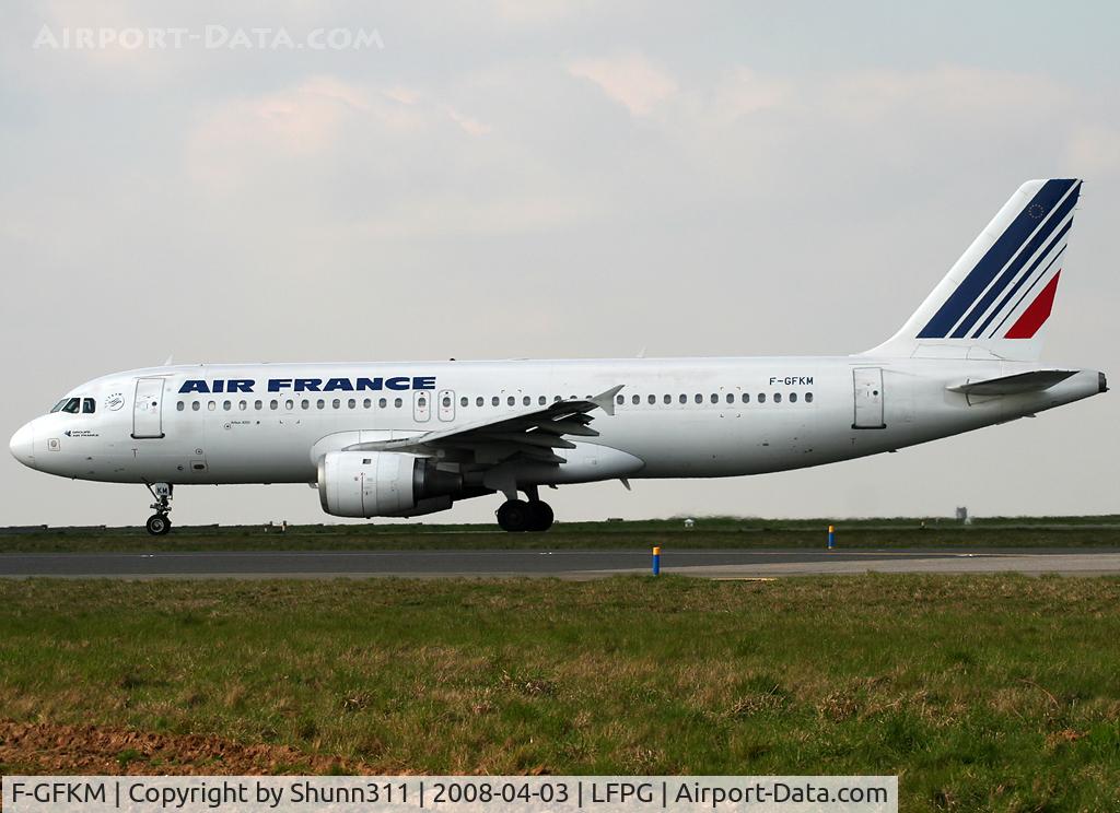 F-GFKM, 1990 Airbus A320-211 C/N 0102, Arriving from flight...