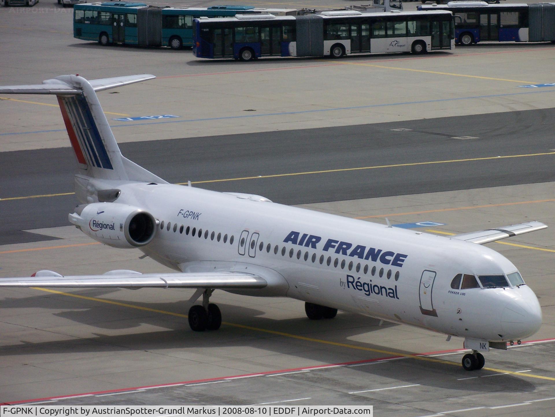 F-GPNK, 1990 Fokker 100 (F-28-0100) C/N 11324, Air France Regional