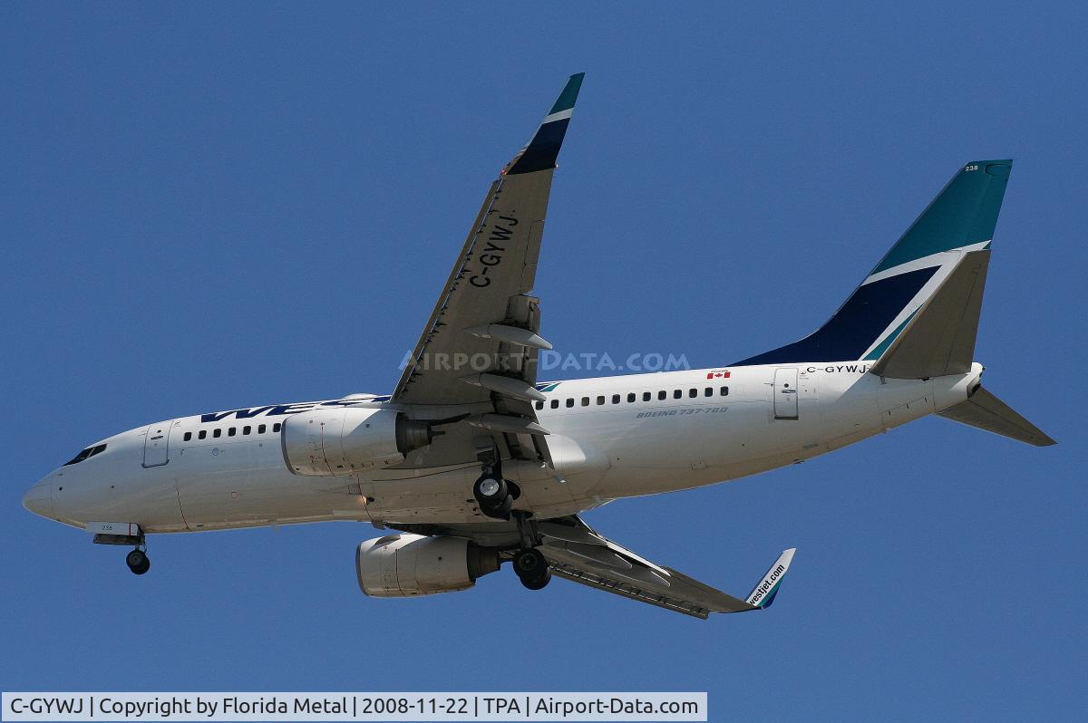 C-GYWJ, 2006 Boeing 737-7CT C/N 32772, West Jet 737-700