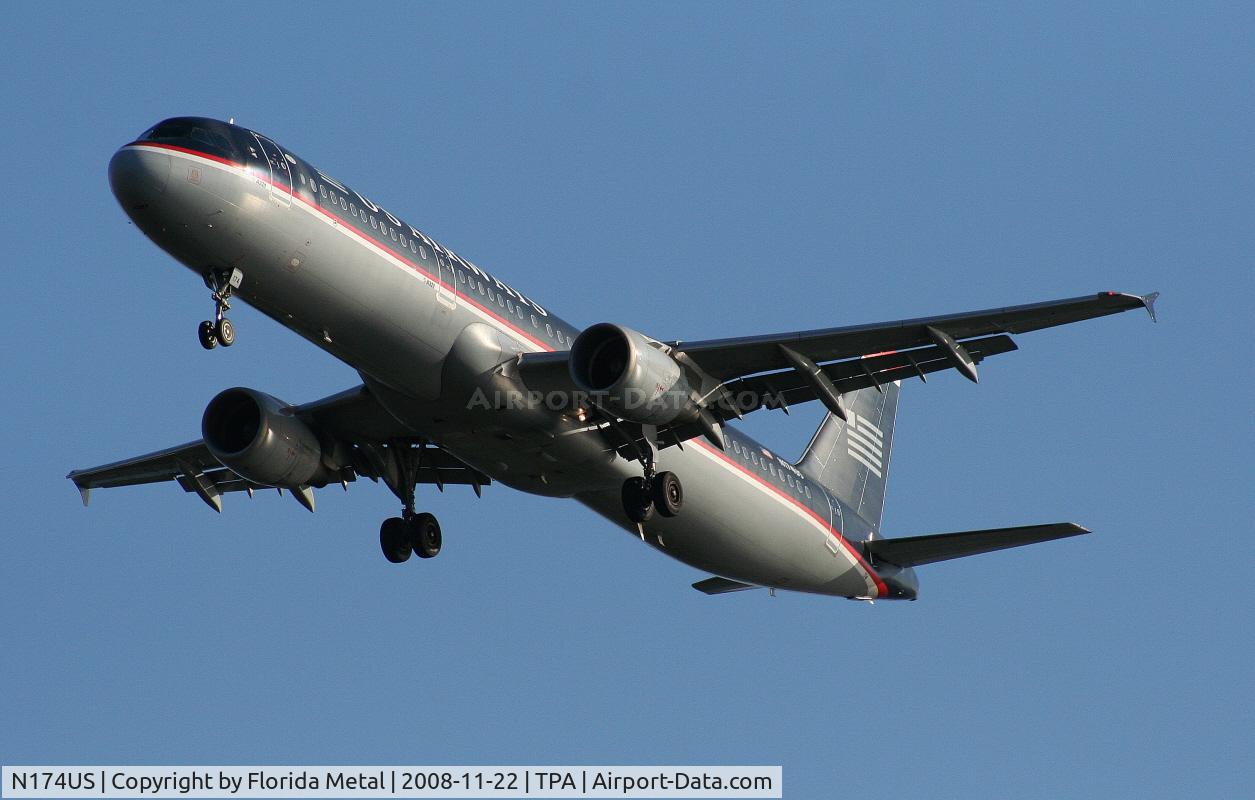 N174US, 2001 Airbus A321-211 C/N 1492, US Airways A321