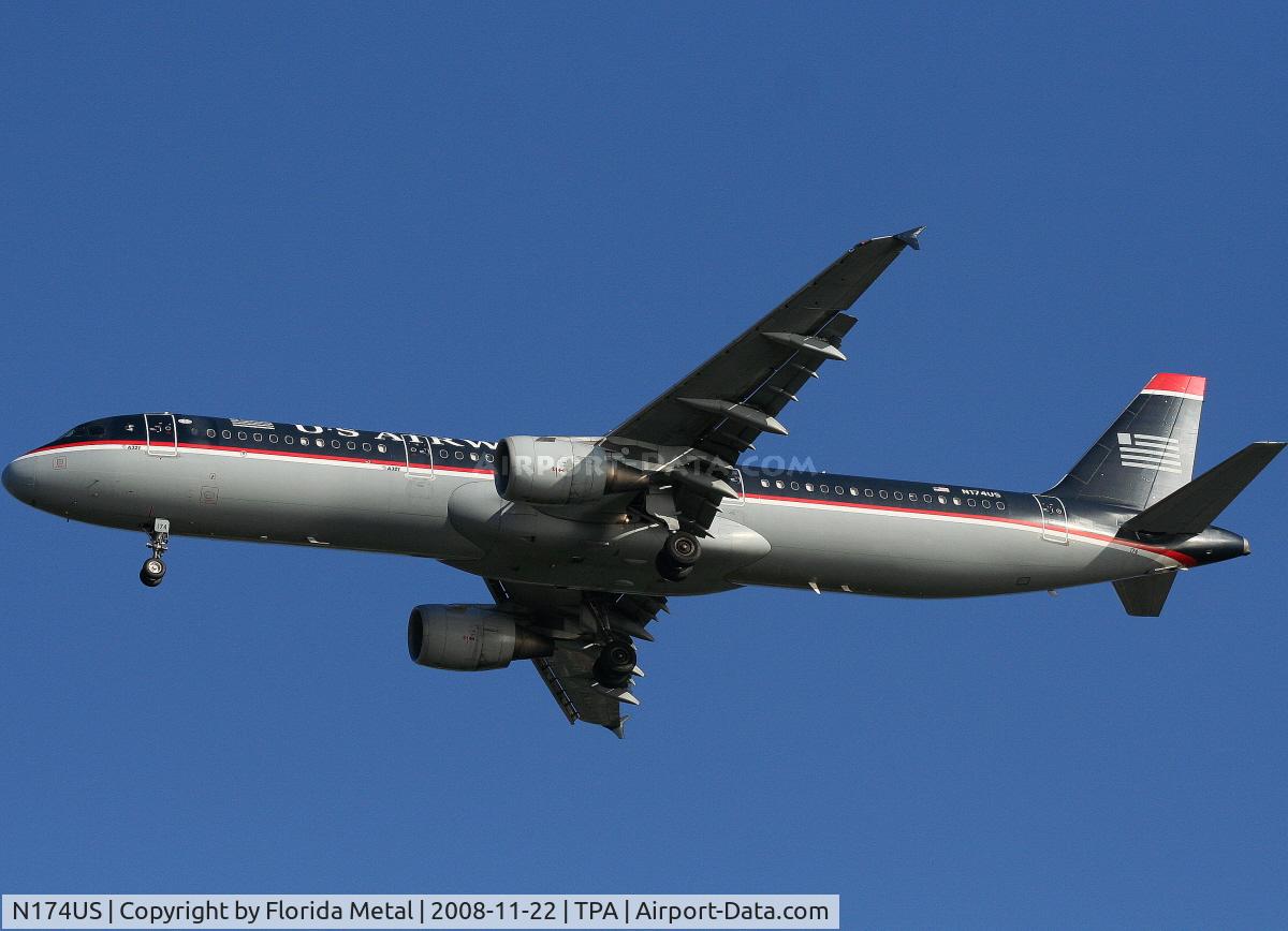 N174US, 2001 Airbus A321-211 C/N 1492, US Airways A321