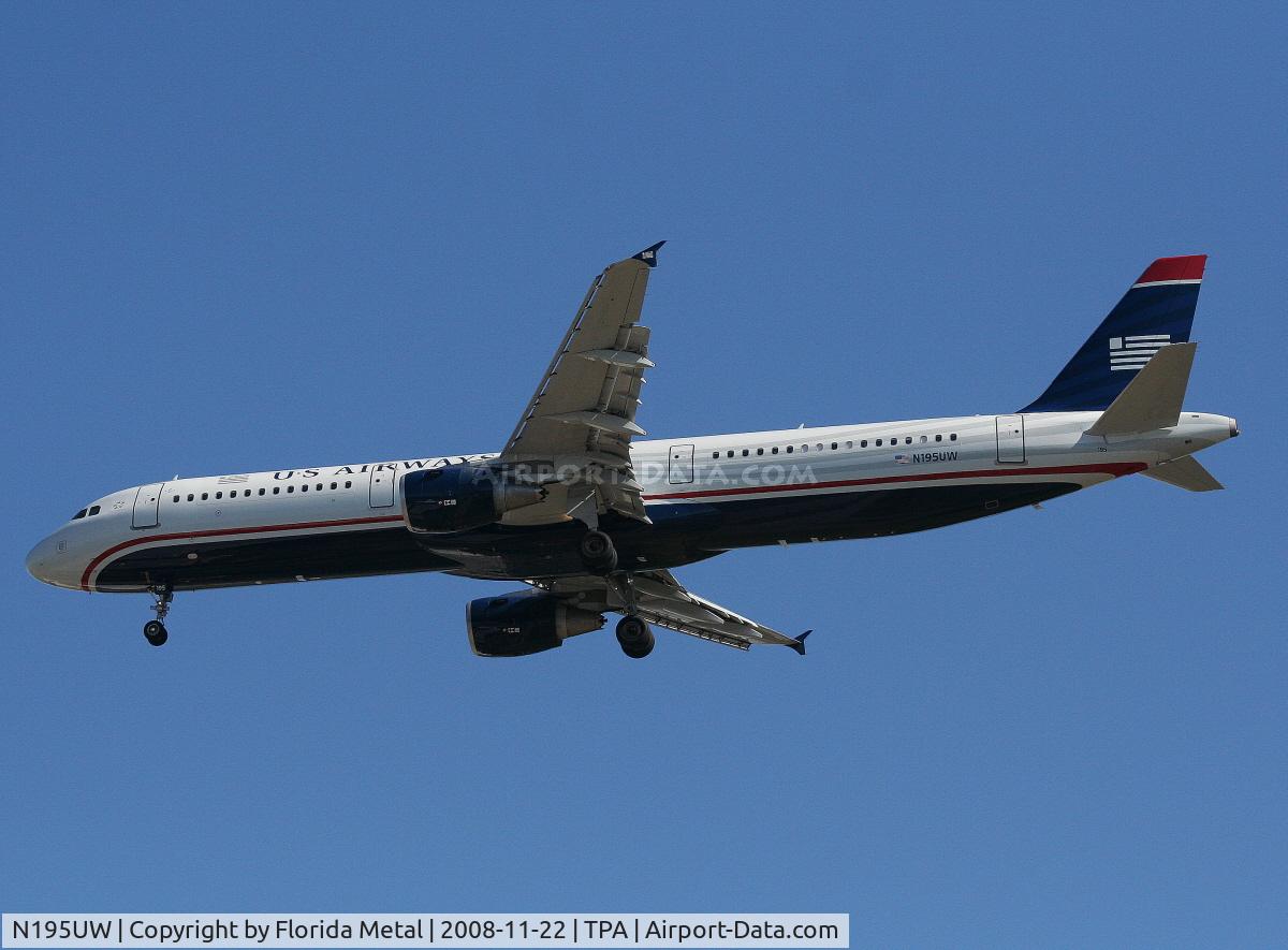 N195UW, 2008 Airbus A321-211 C/N 3633, US Airways A321