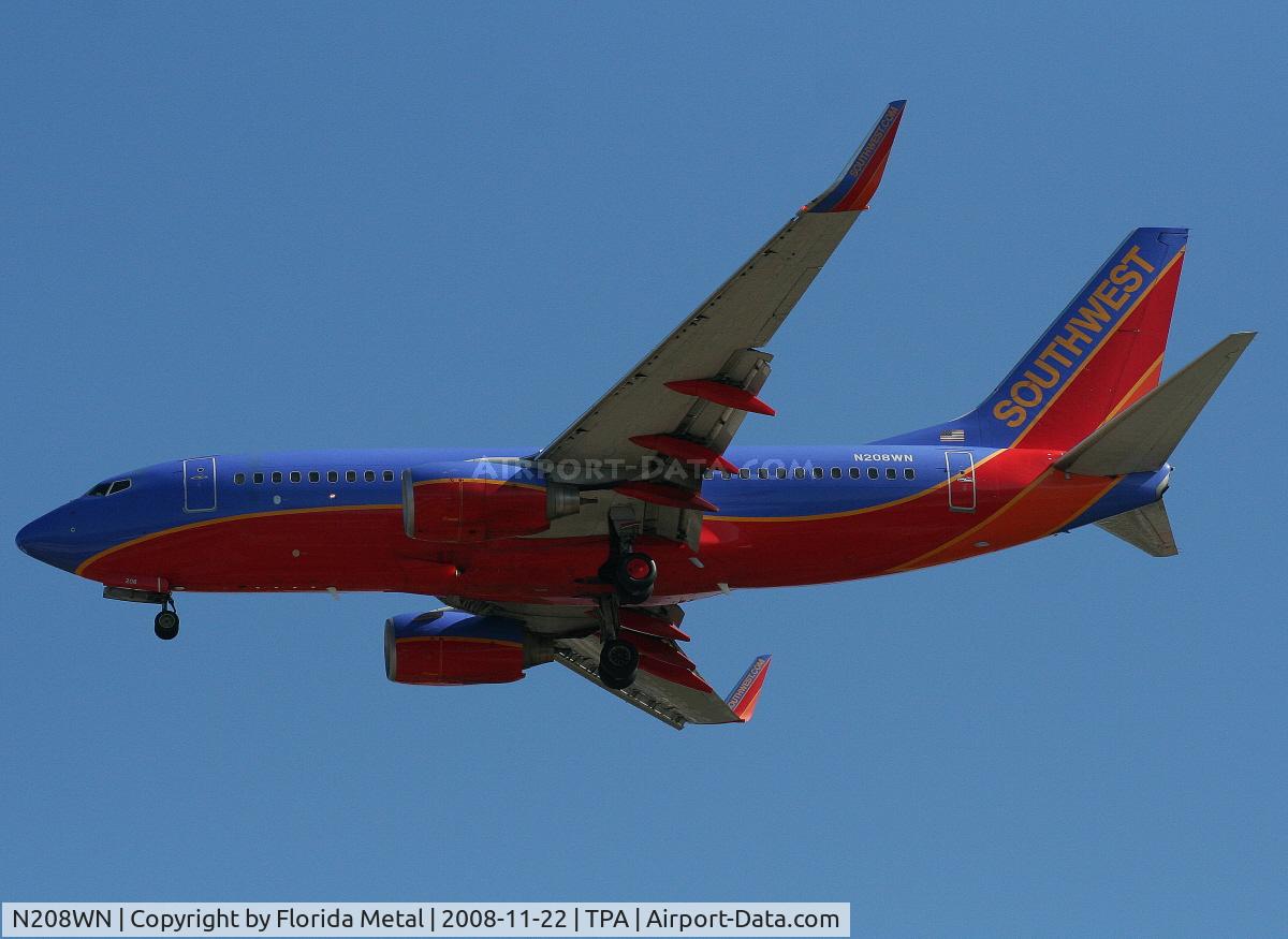 N208WN, 2005 Boeing 737-7H4 C/N 29856, Southwest 737-700