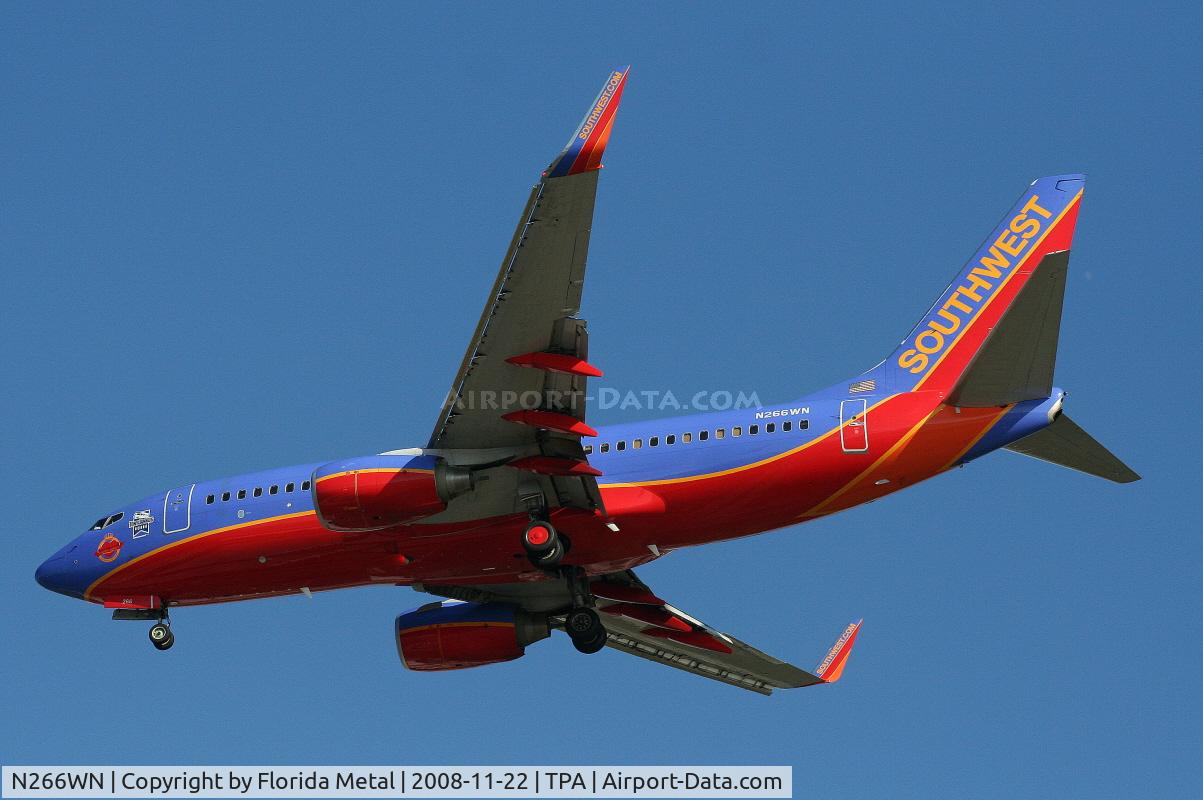 N266WN, 2007 Boeing 737-7H4 C/N 32523, Southwest 737-700