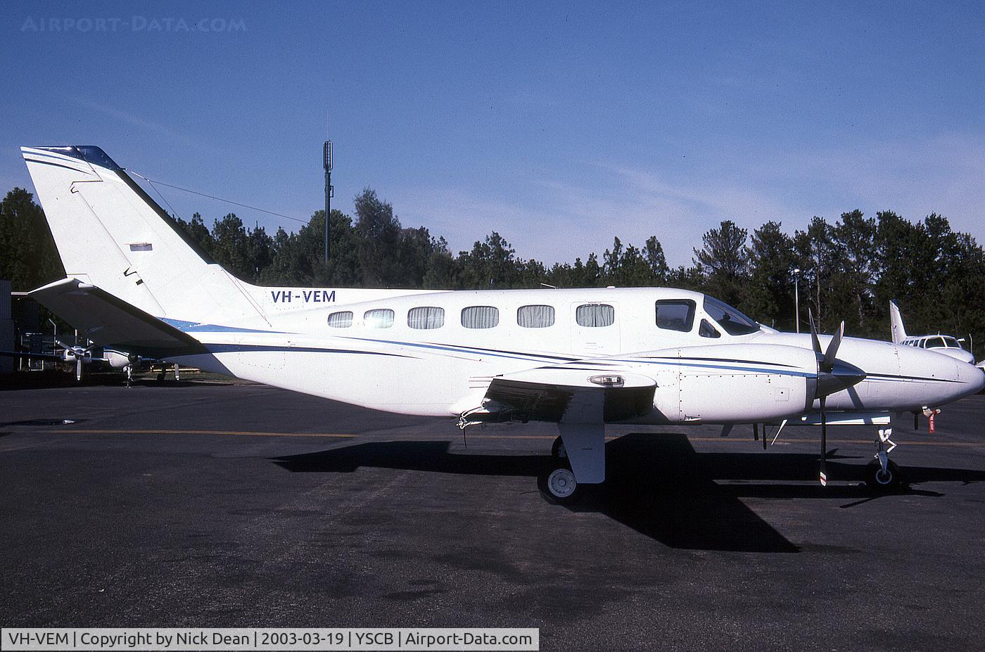 VH-VEM, Cessna 441 Conquest II C/N 441-0174, YSCB