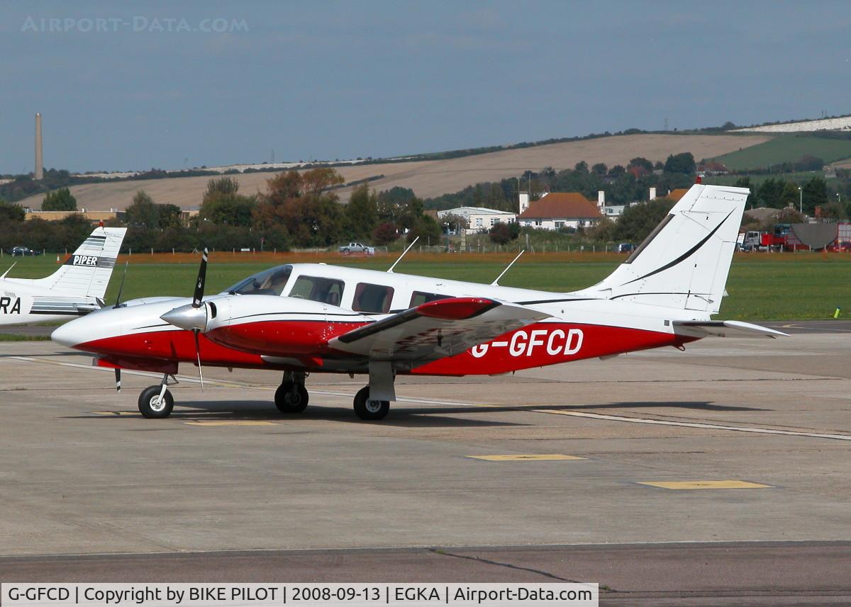 G-GFCD, 1981 Piper PA-34-220T Seneca III C/N 34-8133073, SITTING IN THE SUN AT SHOREHAM