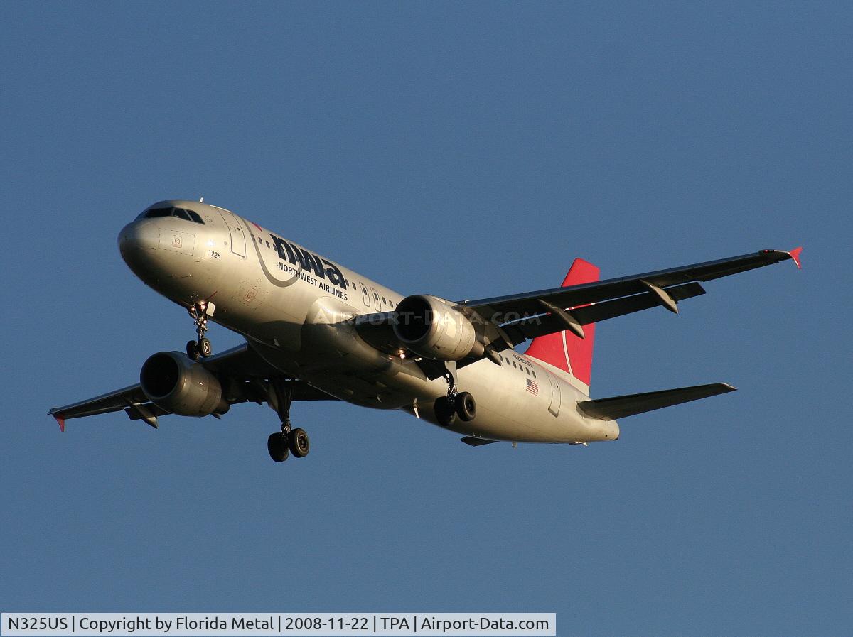 N325US, 1992 Airbus A320-211 C/N 281, Northwest A320