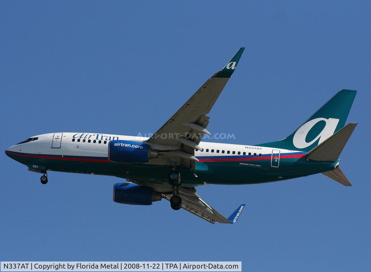 N337AT, 2008 Boeing 737-7BD C/N 36717, Air Tran 737-700