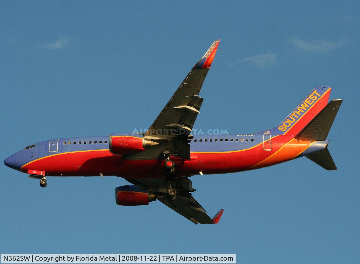 N362SW, 1992 Boeing 737-3H4 C/N 26573, Southwest 737-300
