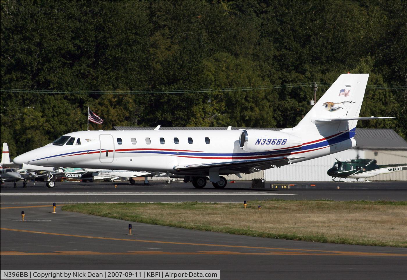 N396BB, 2007 Cessna 680 Citation Sovereign C/N 680-0123, KBFI