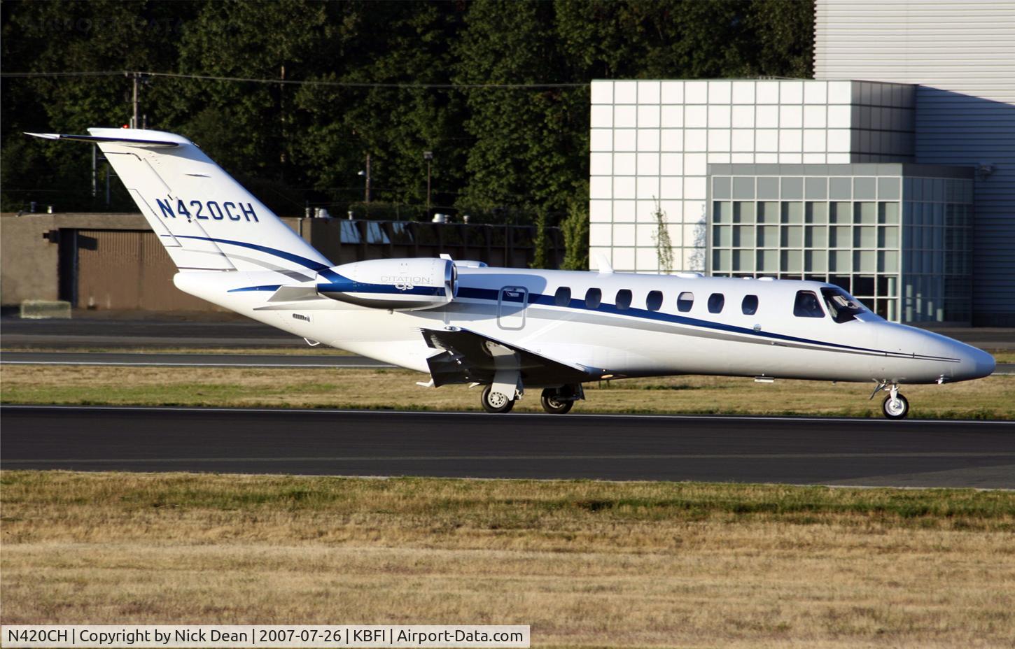 N420CH, 2007 Cessna 525B CitationJet Cj3 C/N 525B0151, KBFI
