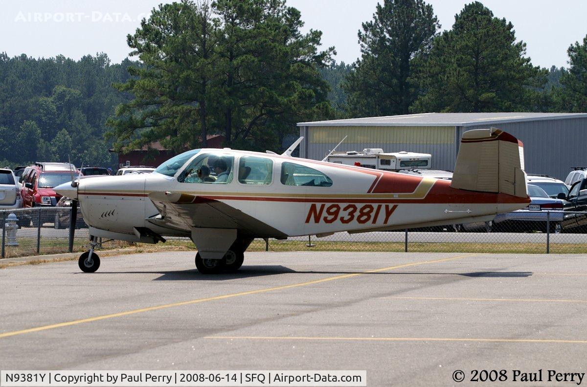 N9381Y, 1960 Beech N35 Bonanza C/N D-6576, Shutting her down, ready to hit the hangar