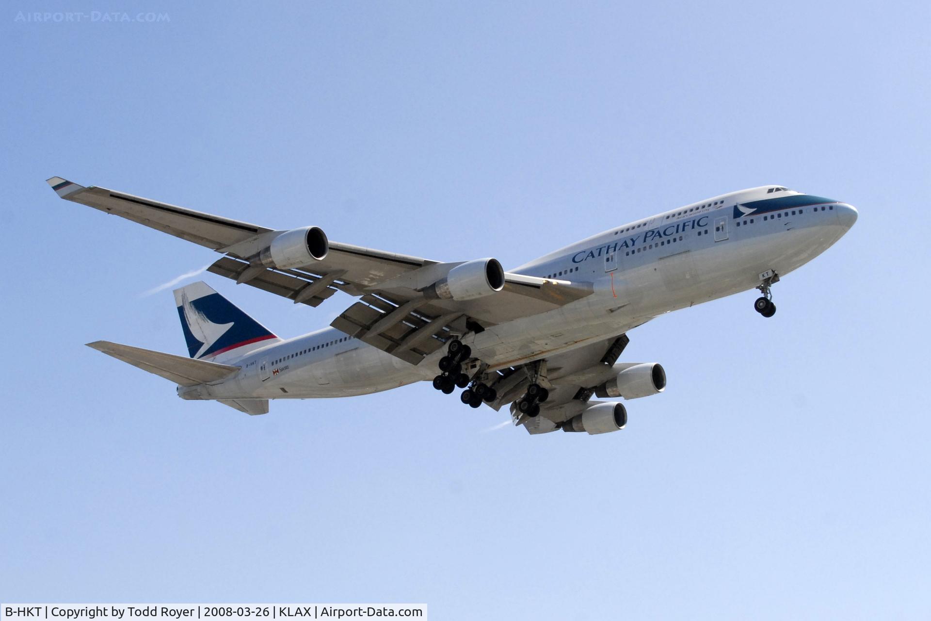 B-HKT, 1992 Boeing 747-412 C/N 27132, Cathay Pacific  747-412,  C/N 27132