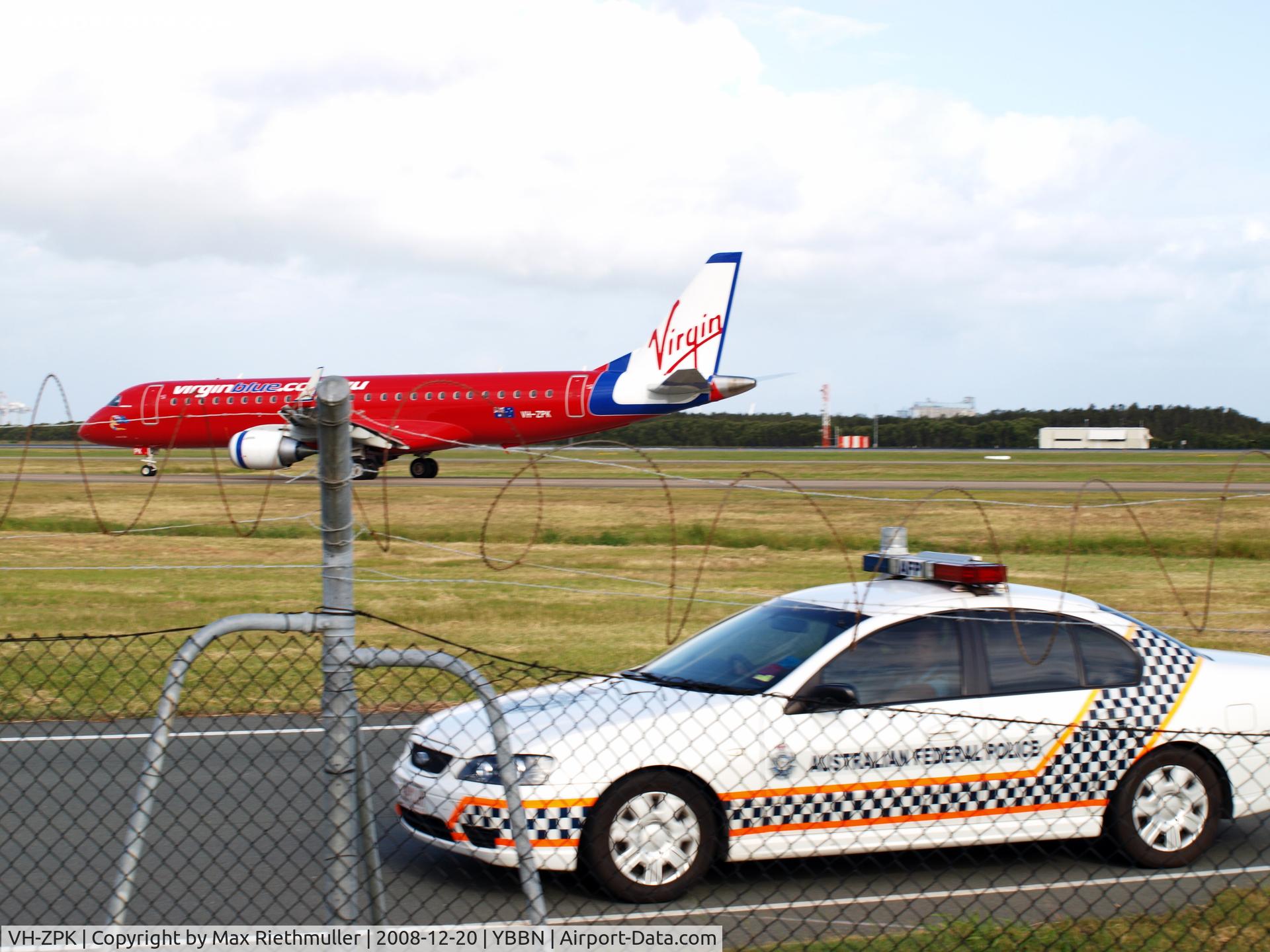 VH-ZPK, 2008 Embraer 190AR (ERJ-190-100IGW) C/N 19000218, Virgin Blue, Embraer ERJ-190-100IGW, Brazilian manufacture. 