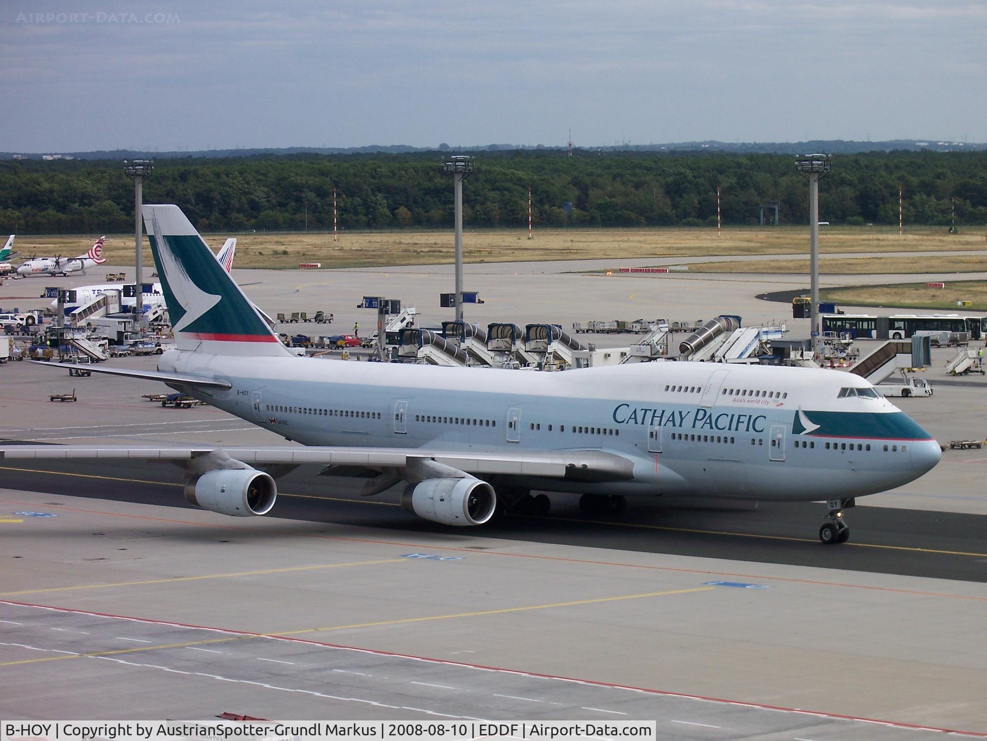 B-HOY, 1991 Boeing 747-467 C/N 25351, Cathay Pacific