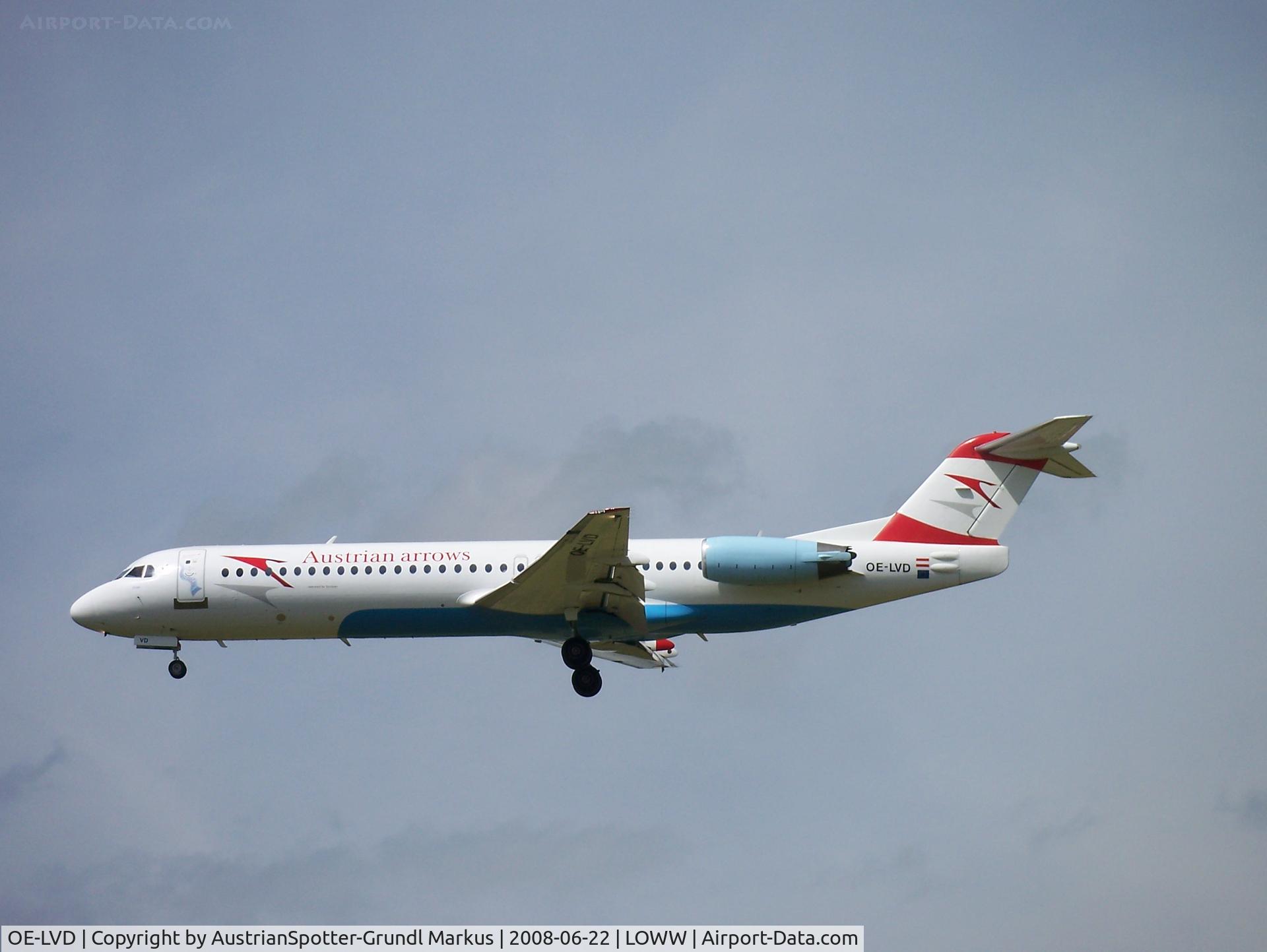 OE-LVD, 1994 Fokker 100 (F-28-0100) C/N 11515, Austrian Arrows