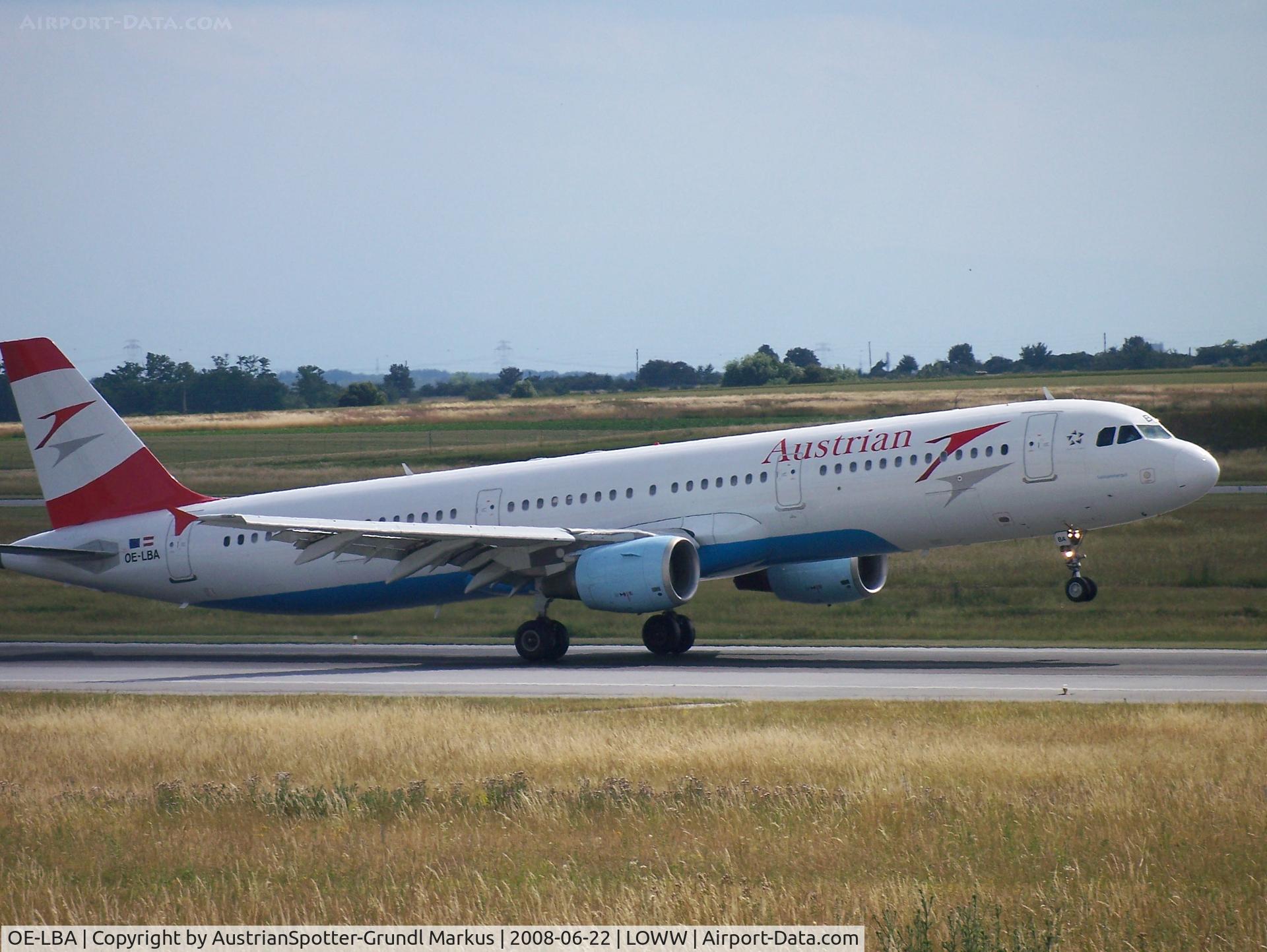 OE-LBA, 1995 Airbus A321-111 C/N 552, Austrian