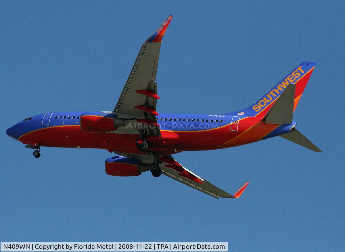 N409WN, 2001 Boeing 737-7H4 C/N 27896, Southwest 737-700