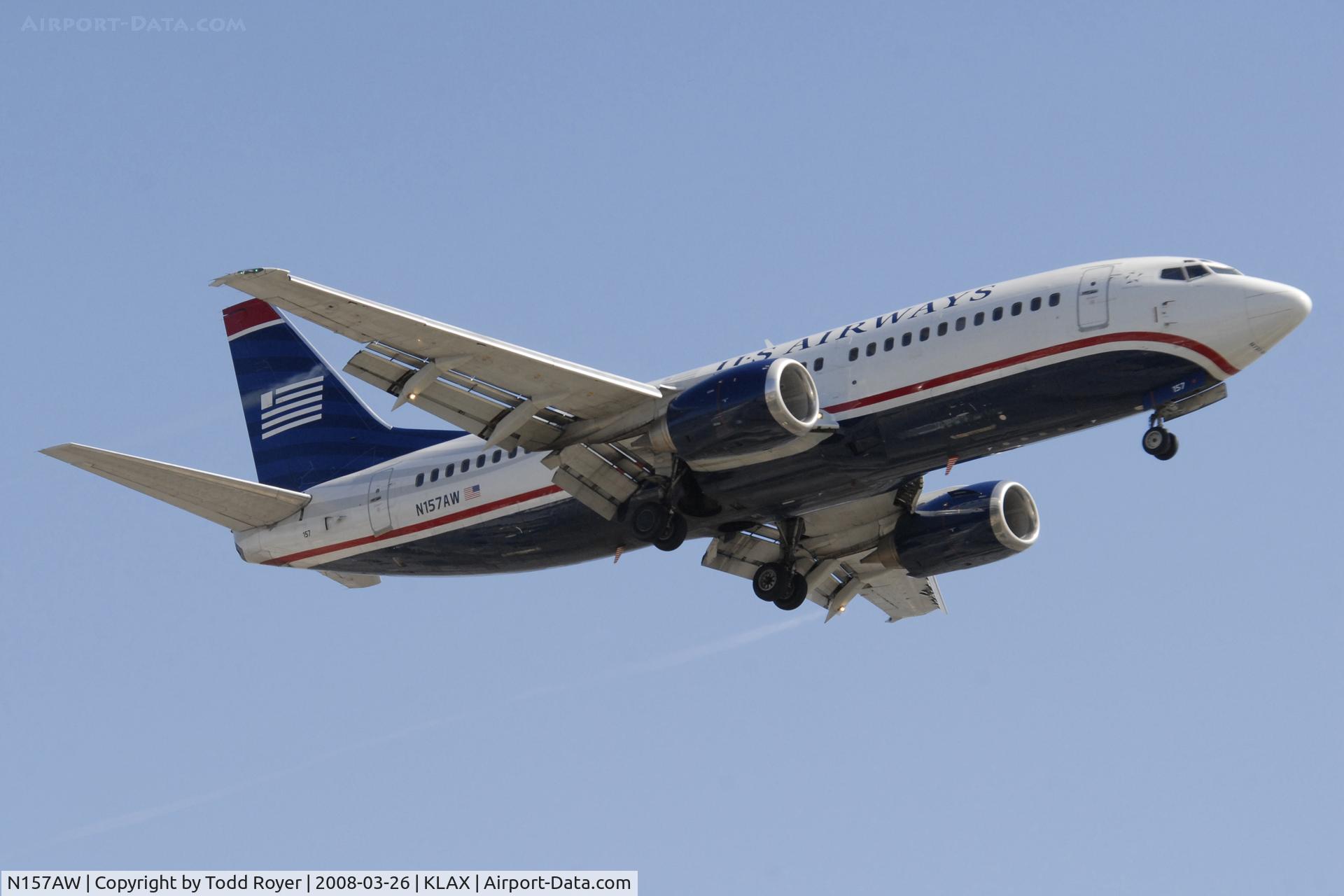 N157AW, 1987 Boeing 737-3G7 C/N 23779, U S Airways 737 at LAX
