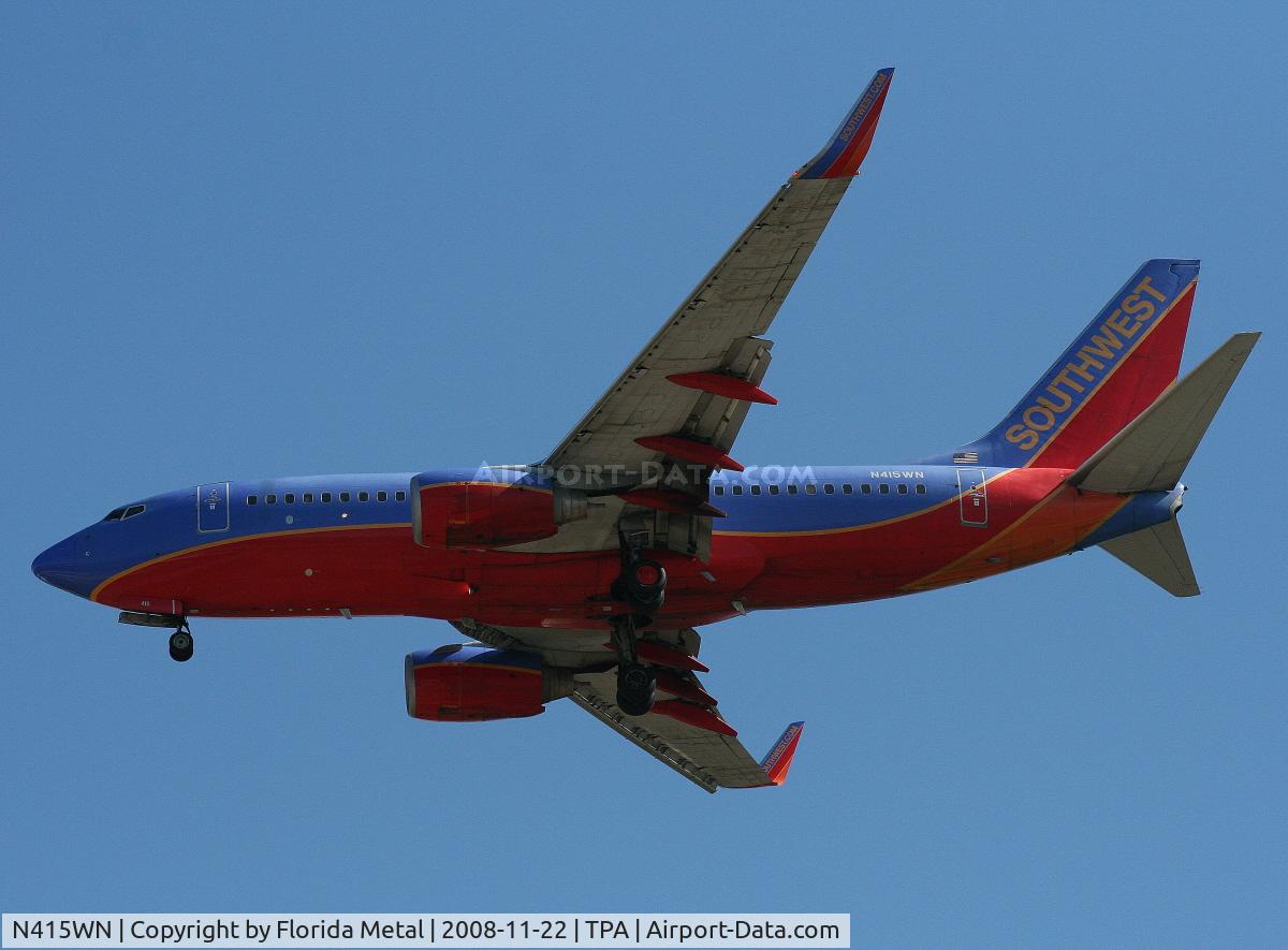 N415WN, 2001 Boeing 737-7H4 C/N 29836, Southwest 737-700