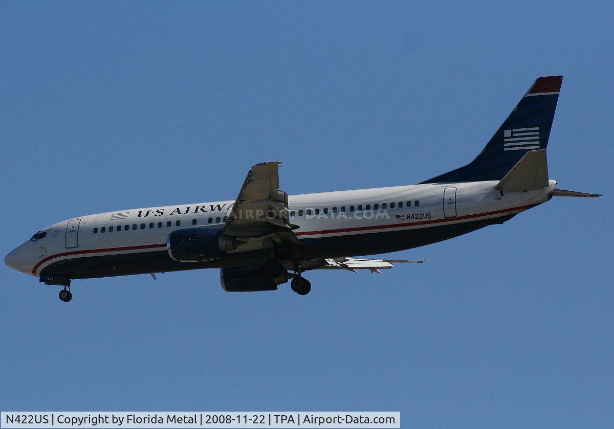 N422US, 1989 Boeing 737-401 C/N 23989, US Airways 737-400