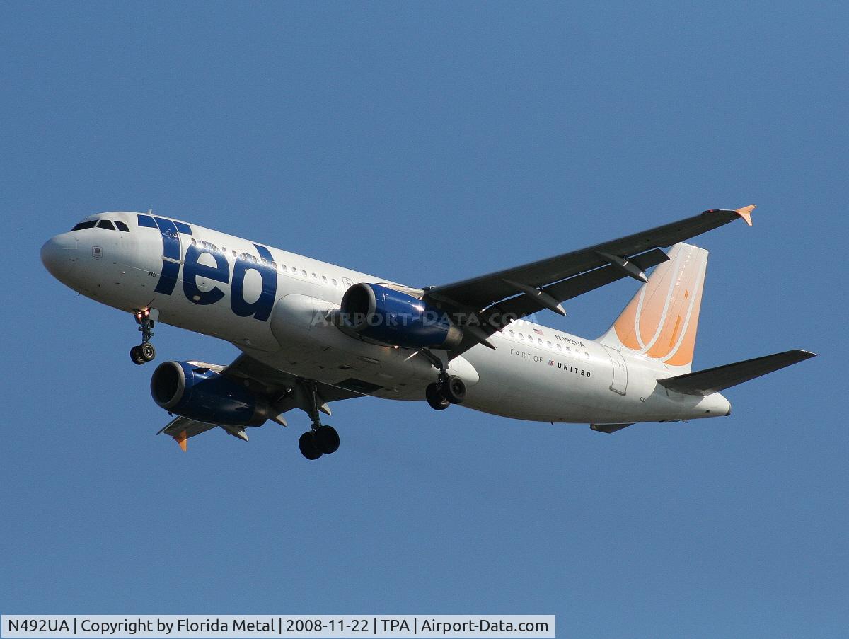N492UA, 2002 Airbus A320-232 C/N 1755, Ted A320