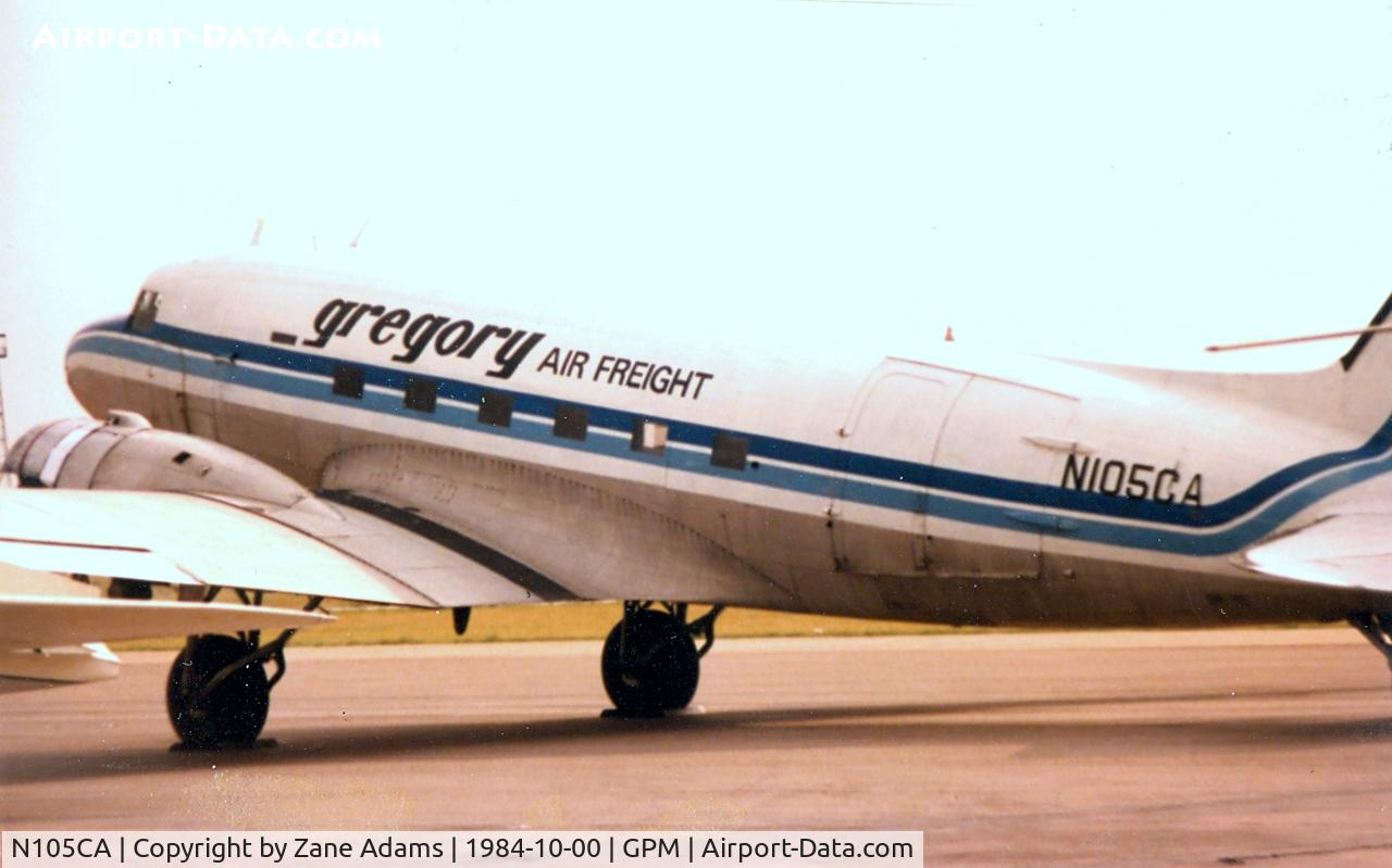 N105CA, 1944 Douglas DC3C-S4C4G (C-47B) C/N 14275, Gregory Air Freight at Grand Prairie Muni