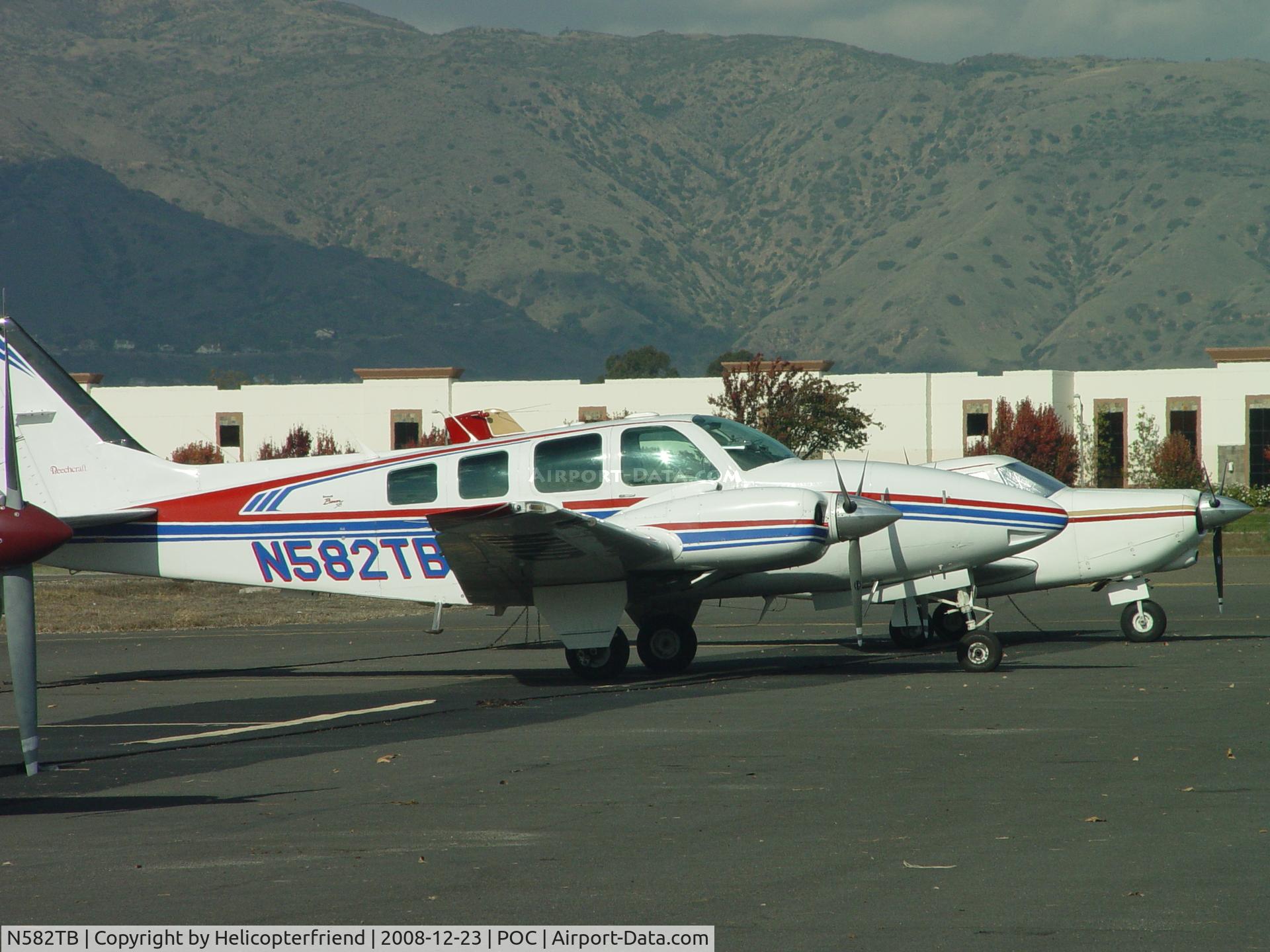 N582TB, 1997 Beech 58 Baron C/N TH-1837, Parked at Brackett