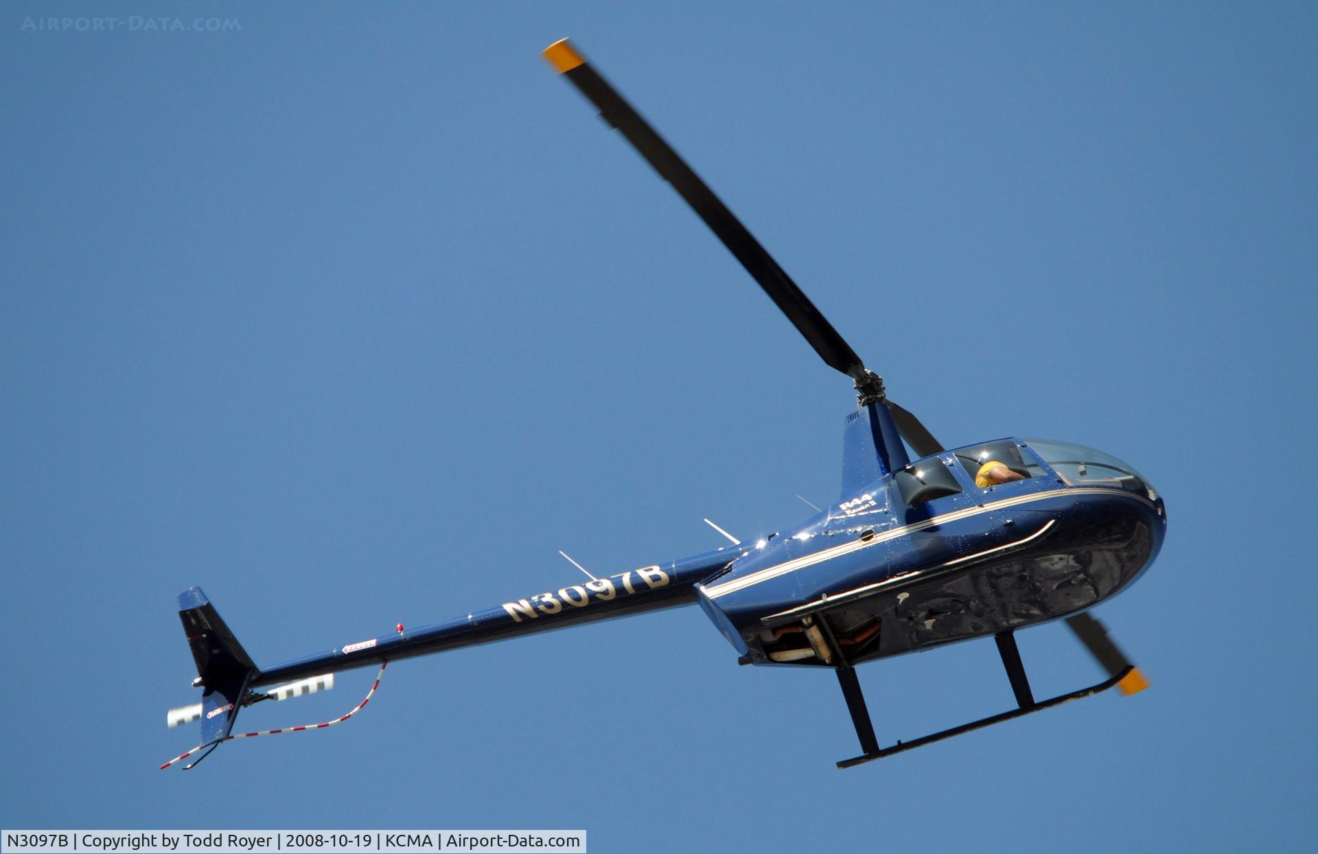 N3097B, 2006 Robinson R44 II C/N 11233, Backyard shot about 4 miles east of CMA