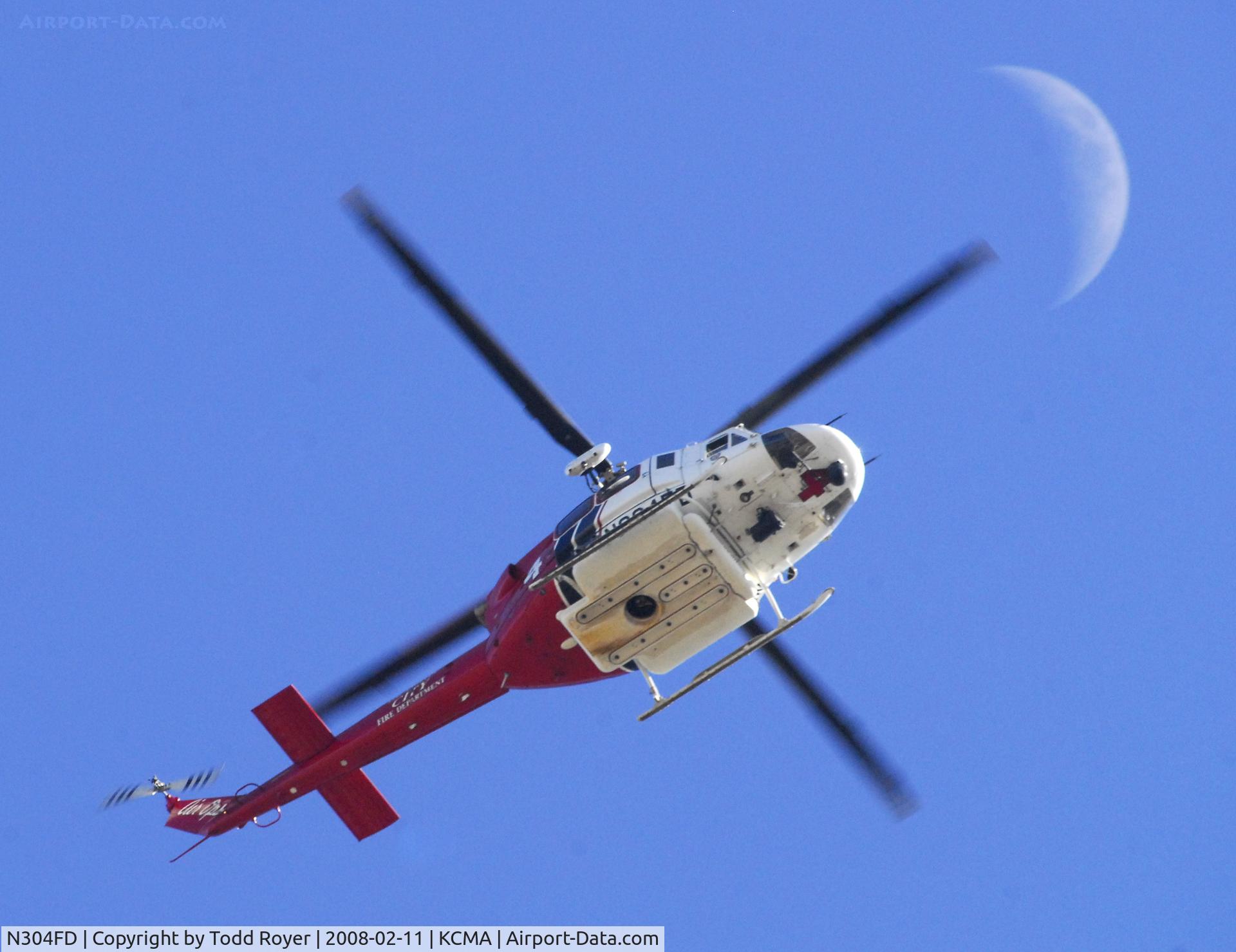 N304FD, 1999 Bell 412EP C/N 36229, Backyard shot about 4 miles east of CMA