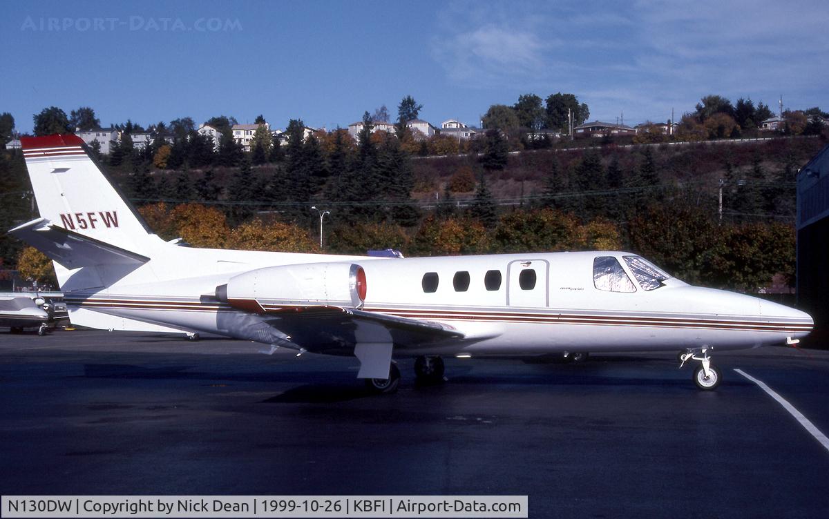 N130DW, 1974 Cessna 500 Citation C/N 500-0187, KBFI (Seen here as N5FW this airframe is currently registered N130DW as posted)