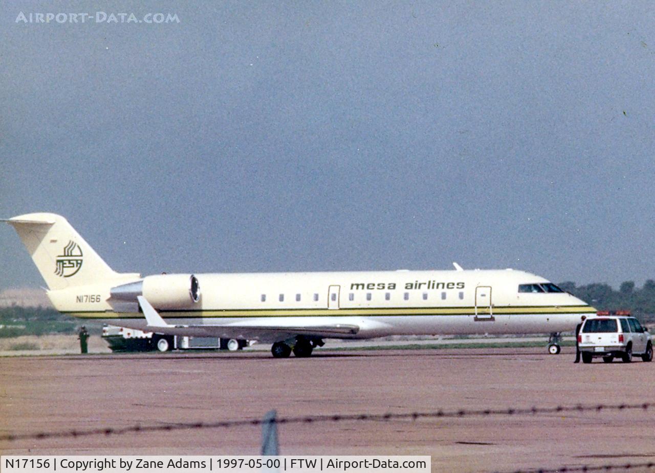 N17156, 1996 Canadair CRJ-200LR (CL-600-2B19) C/N 7156, Mesa Airlines first flight into Meacham Field