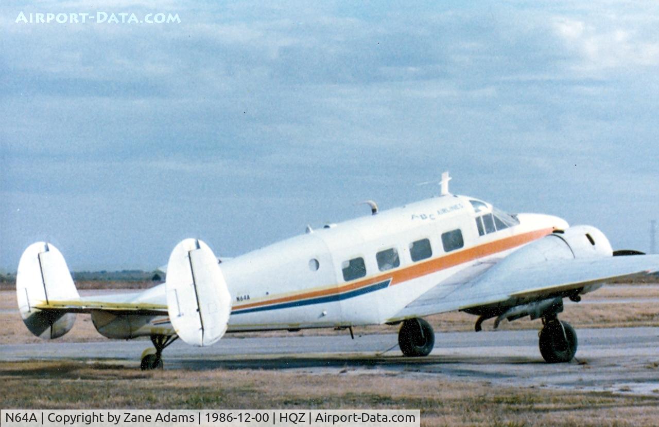 N64A, 1956 Beech E18S C/N BA-213, Beech 18 at Mequite Hudson Airport