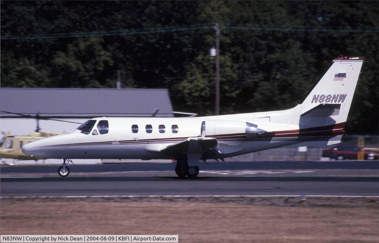 N83NW, 1976 Cessna 500 Citation I C/N 500-0309, KBFI (Seen here as N88NW and currently registered N83NW as posted)
