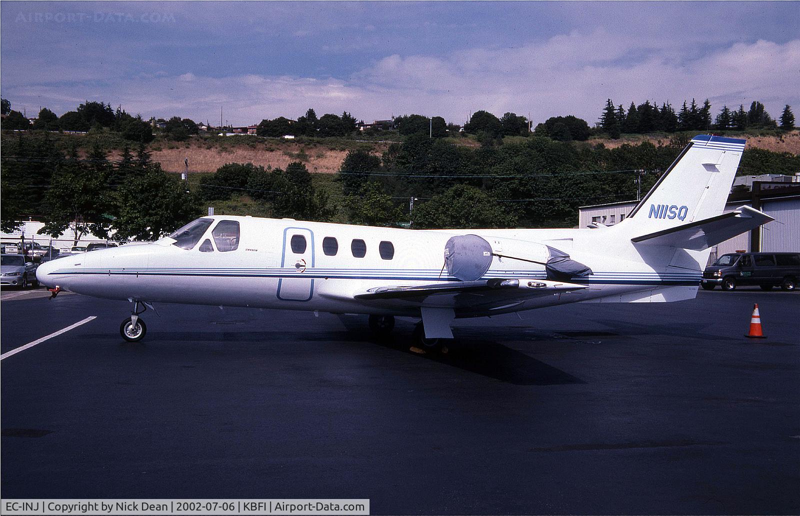 EC-INJ, Cessna 501 Citation I/SP C/N 501-0086, KBFI (Seen here as N11SQ prior to becoming EC-INJ as posted and shown as such in the previous upload taken at Le Bourget)