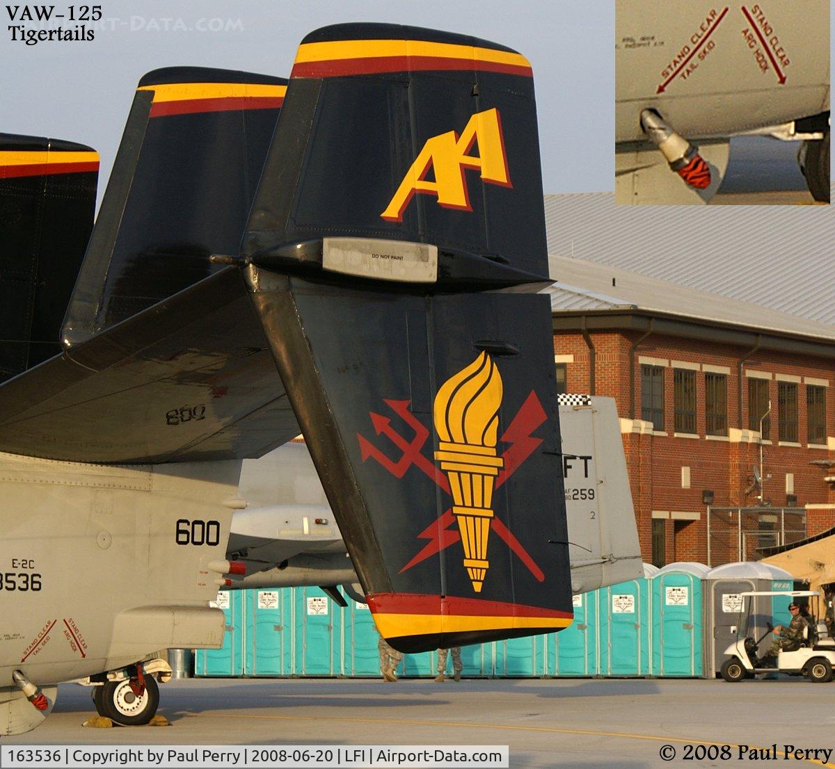 163536, Grumman E-2C-II Hawkeye C/N A52-124, Some artistic details from VAW-125, the Tigertails