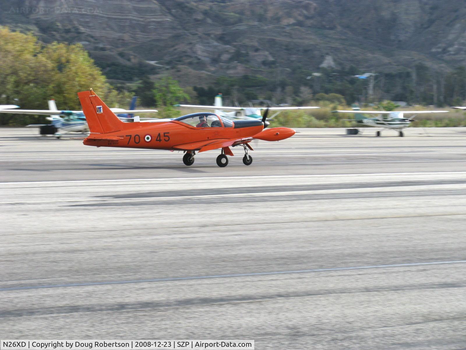 N26XD, 1987 SIAI-Marchetti F-260C C/N 40-016, 1987 Siai Marchetti F.260C, Lycoming O-540-D4A5 260 Hp, landing Rwy 22