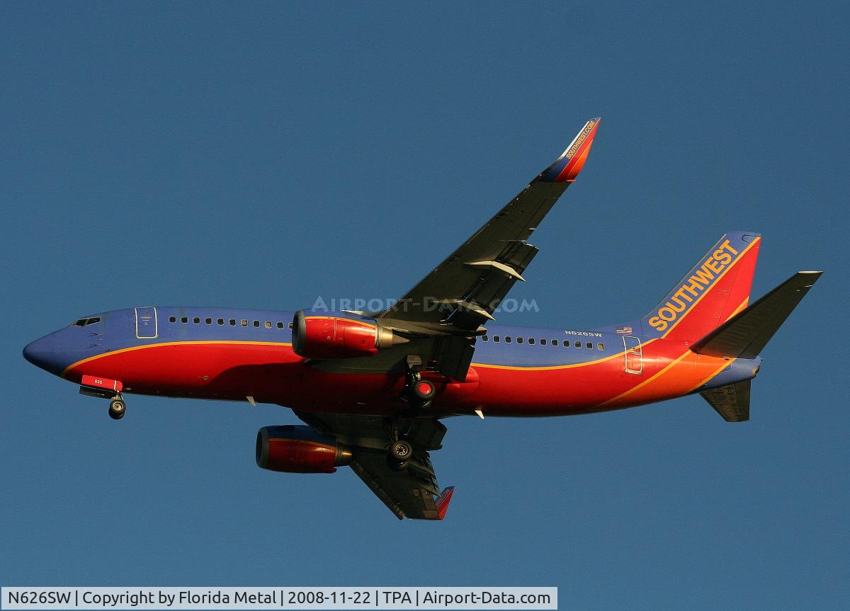 N626SW, 1996 Boeing 737-3H4 C/N 27702, Southwest 737-300