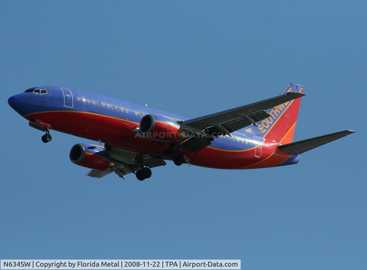 N634SW, 1996 Boeing 737-3H4 C/N 27937, Southwest 737-300
