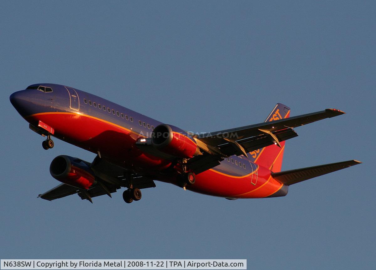N638SW, 1996 Boeing 737-3H4 C/N 27711, Southwest 737-300