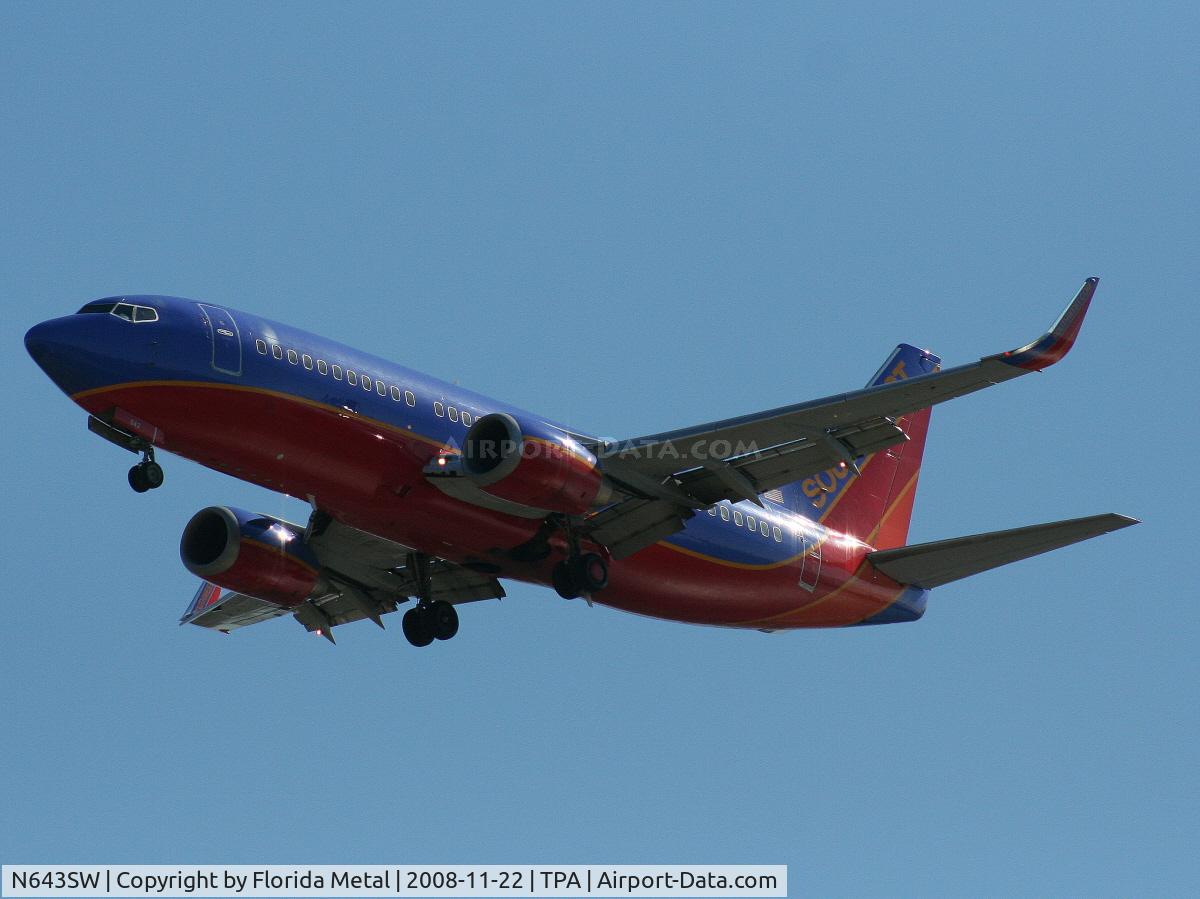 N643SW, 1997 Boeing 737-3H4 C/N 27716, Southwest 737-300