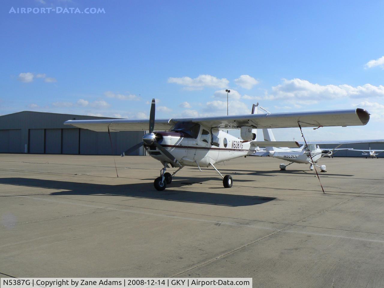 N5387G, 1967 Helio HT-295/U10D Super Courier C/N 1257 (66-14355), At Arlington Municipal - this aircraft is used for aerial shots during NFL Games