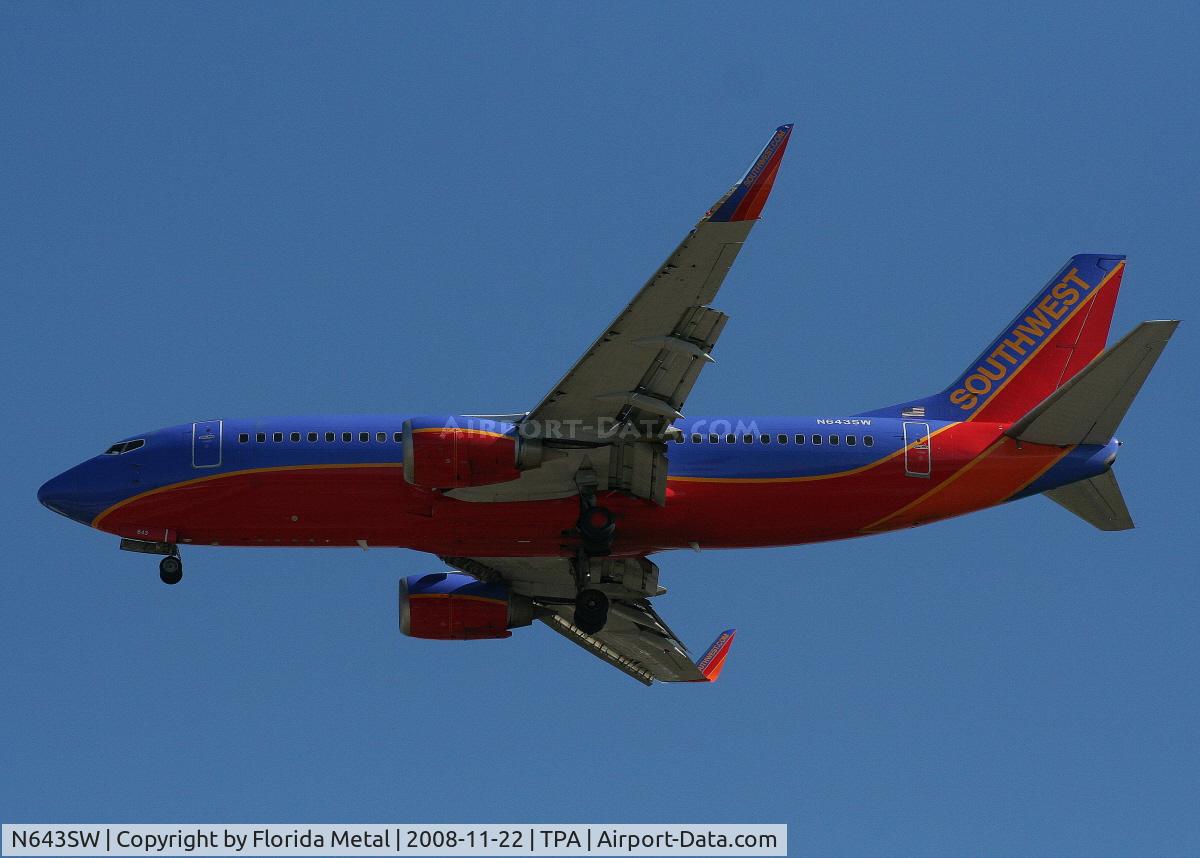 N643SW, 1997 Boeing 737-3H4 C/N 27716, Southwest 737-300