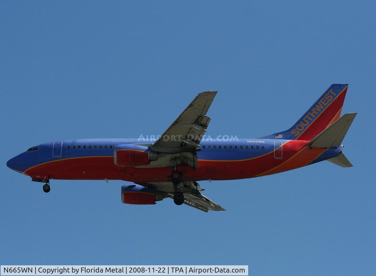 N665WN, 1986 Boeing 737-3Y0 C/N 23497, Southwest 737-300
