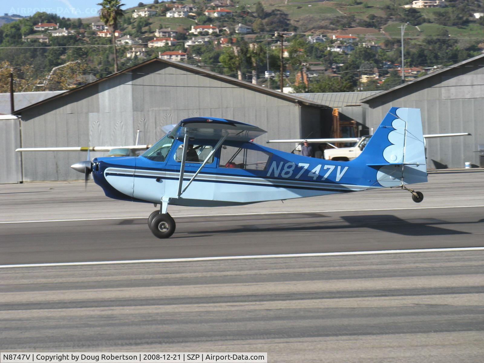N8747V, 1975 Bellanca 7KCAB Citabria C/N 530-75, 1975 Bellanca 7KCAB CITABRIA, Lycoming IO-320-E2A 150 Hp, takeoff roll Rwy 22