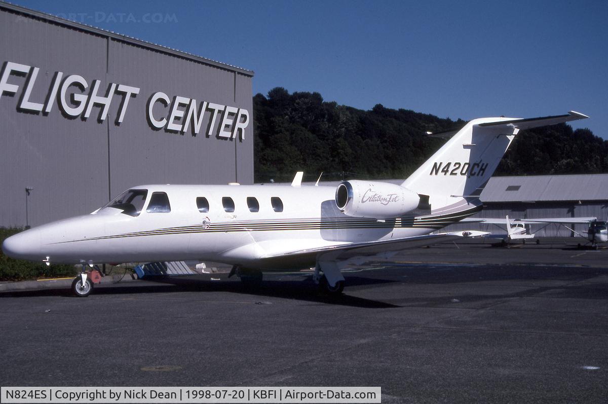 N824ES, 1994 Cessna 525 CitationJet CJ1 C/N 525-0066, KBFI (The 1st of 3 CJ's I have collected with this reg a CJ1 a CJ2 and now a CJ3 this CJ1 is currently registered N824ES as posted for C/N accuracy)