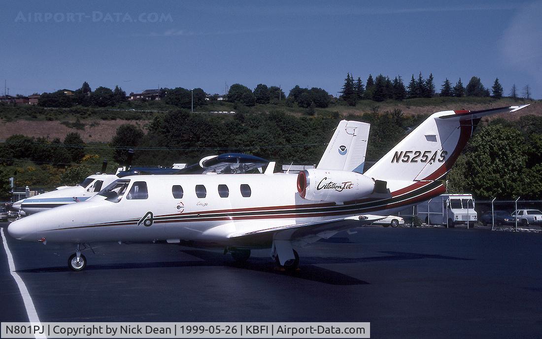 N801PJ, 1994 Cessna 525 CitationJet CJ1 C/N 525-0092, KBFI (Seen here as N525AS this reg is now carried by an Alaska pig the CJ is now registered N801PJ as posted for C/N accuracy)