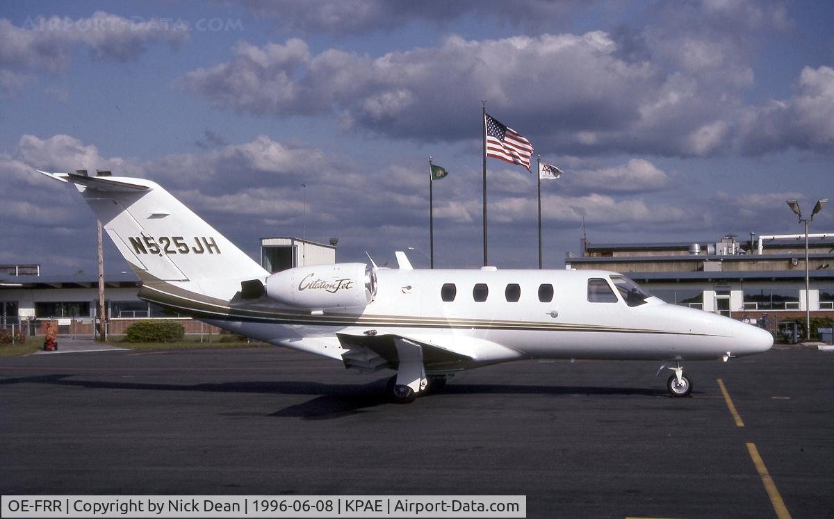 OE-FRR, 1995 Cessna 525 CitationJet CJ1 C/N 525-0124, KPAE (Seen here as N525JH this airframe is currently registered OE-FRR as posted for C/N accuracy)