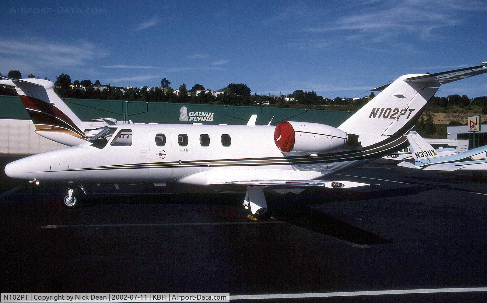 N102PT, 2001 Cessna 525 CitationJet CJ1 C/N 525-0433, KBFI (W/O Augusta ME shortly after takeoff Feb 1st 2008)