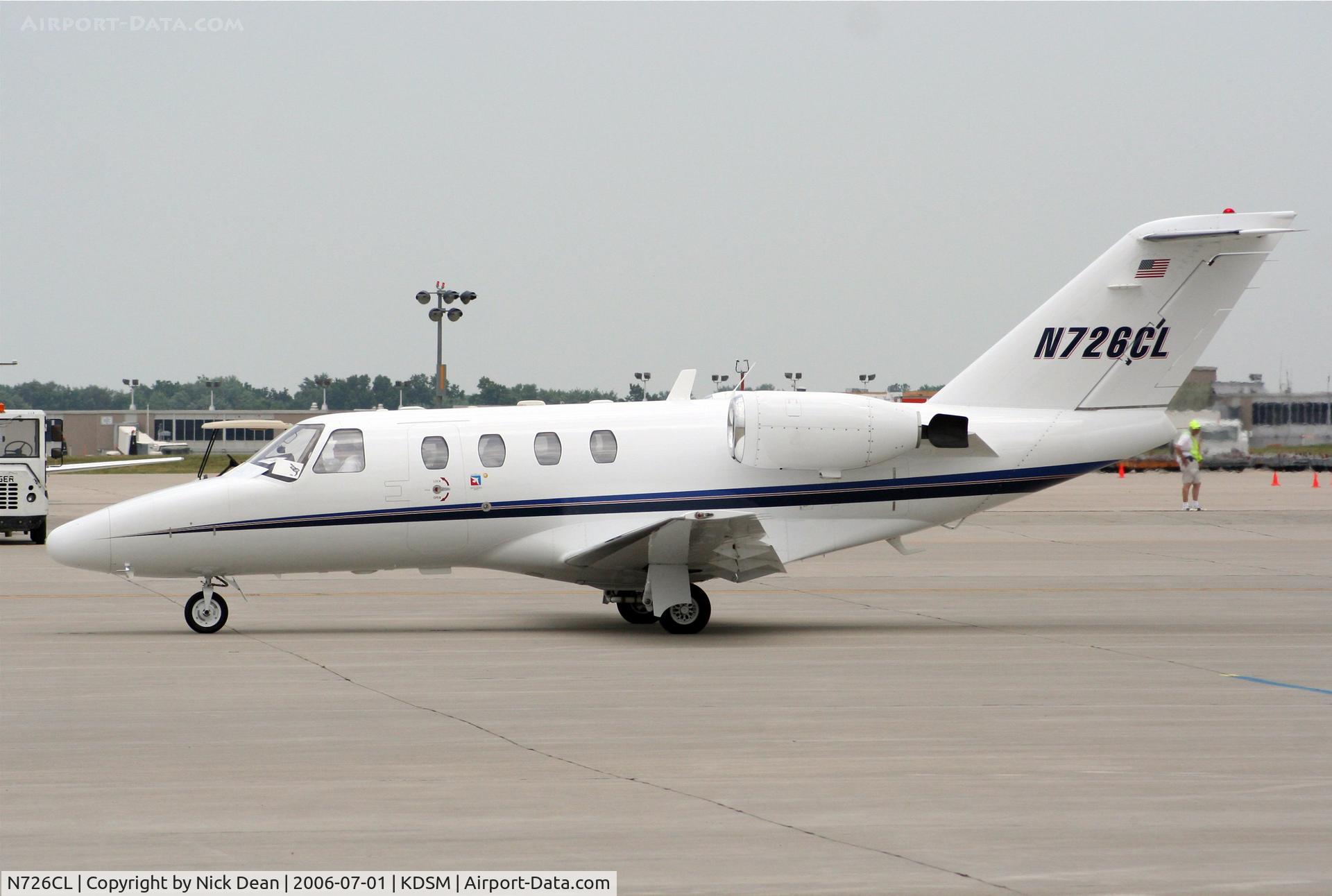 N726CL, 2001 Cessna 525 CitationJet CJ1 C/N 525-0420, KDSM